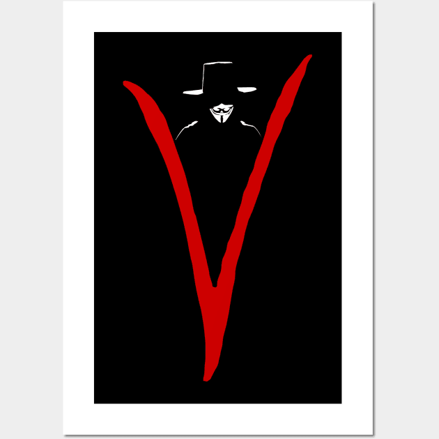 V for Vendetta from the Alan Moore comic Wall Art by DaveLeonardo